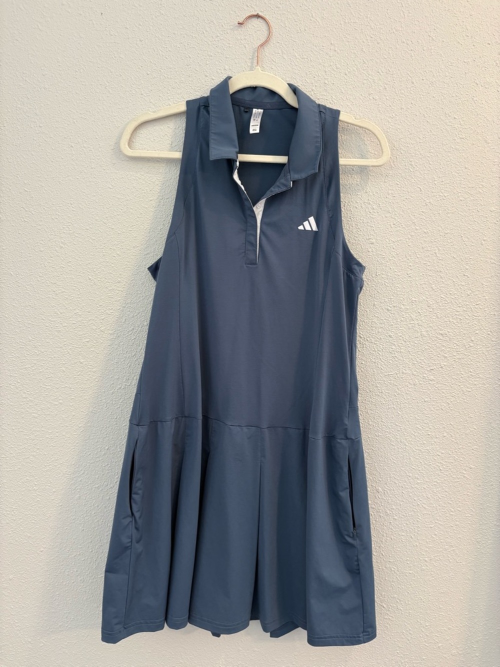 adidas Light Blue Polo Dress with Logo (size L)